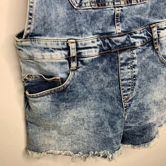 Zara Overall shorts acid wash EUC Medium - Picture 8 of 8